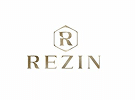 Logo REZIN doré: Design élégant et stylisé
